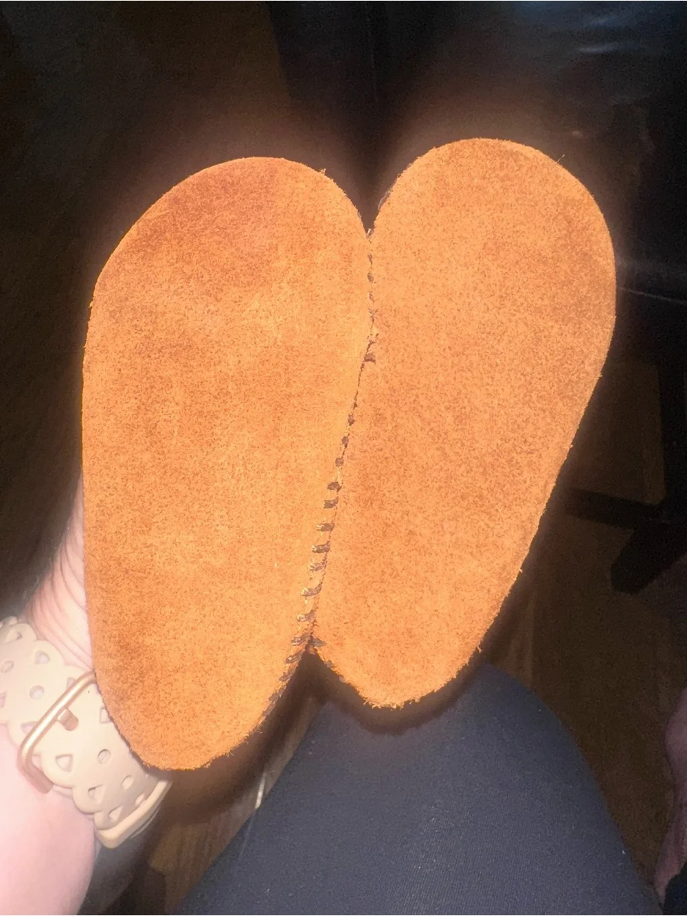 Minnetonka Toddler Fringe Moccasins in Cognac Brown